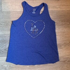 Dodgers MLB Blue Racerback Girls Cotton Tank Top size girls large 10/12